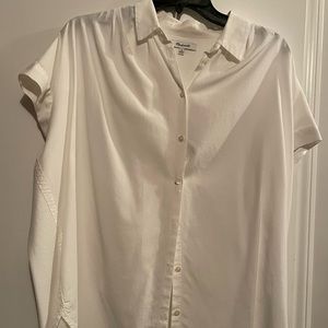 Madewell Collared White Button Down Top